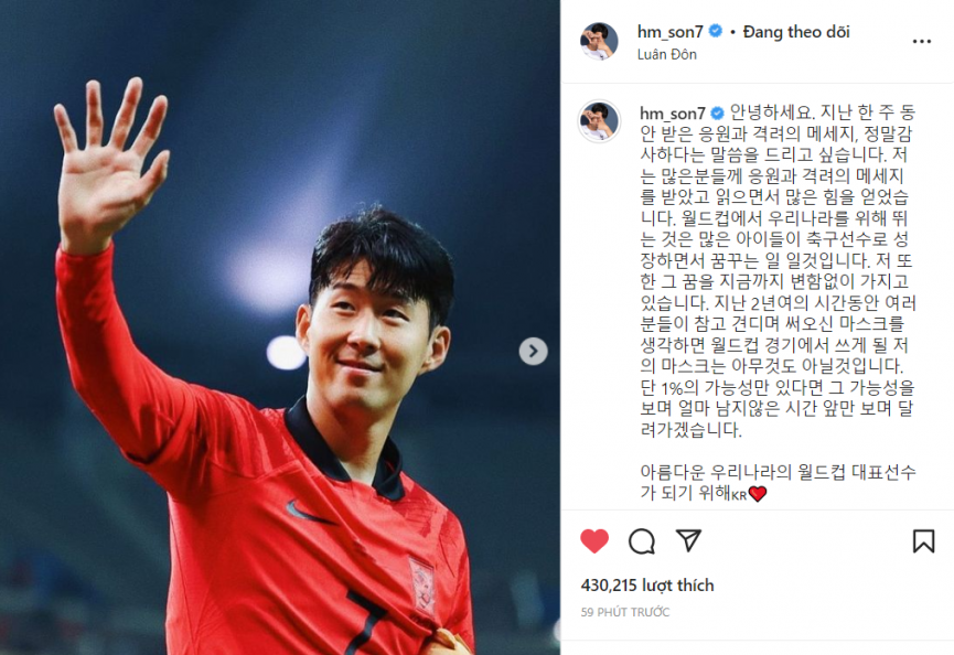 Son Heung Min du World Cup