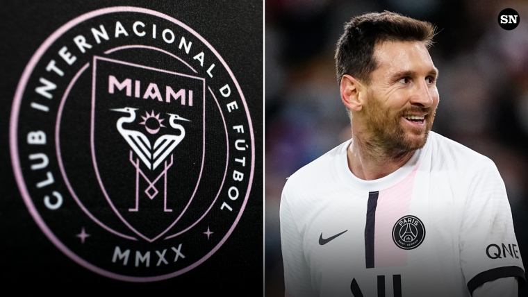 Lionel Messi PSG Inter Miami crest split 103122 (2)