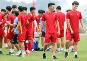 U23 Việt Nam hứng khởi tập luyện sau trận đại thắng