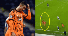 Ronaldo và những pha tấu hài trong ngày Juventus thất bại trước Porto
