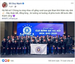 Duy Manh wrote 'a letter' to his teammates at Hanoi FC