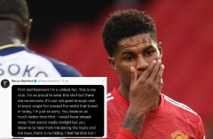 Tiền đạo Rashford xin lỗi NHM sau trận thua kinh hoàng trước Tottenham