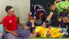 Cựu tuyển thủ U23 Việt Nam xuất viện với 15 mũi khâu sau pha va chạm