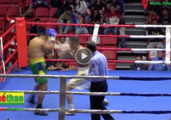VIDEO: Trương Đình Hoàng đấm gục võ sĩ Thái Lan sau 'cơn mưa đấm' mạnh mẽ
