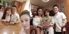 Huỳnh Anh thân thiết với mẹ nuôi Quang Hải trong tiệc sinh nhật