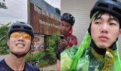 Xuân Trường chơi lớn khi đạp xe từ Hà Nội về quê Tuyên Quang