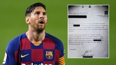 Tiết lộ bản fax Messi gửi tới BLĐ Barca yêu cầu ra đi