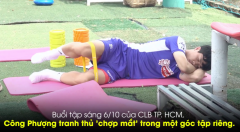 VIDEO: Chưa thể trở lại vì dính chấn thương, Messi Việt Nam vừa ngủ vừa tập