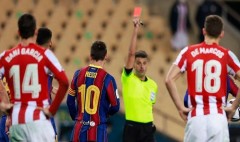 Nhận thẻ đỏ vì đánh nguội, Messi có nguy cơ nhận án phạt kỷ lục