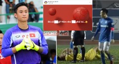 Cựu thủ môn U23 Việt Nam văng tục, “đá xoáy” cầu thủ Nam Định câu giờ?