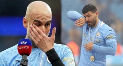 VIDEO: HLV Pep Guardiola khóc nức nở chia tay Kun Aguero