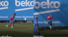 VIDEO: Depay và Coutinho biểu diễn kỹ thuật trên sân tập Barcelona