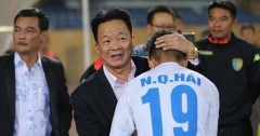 Bầu Hiển bị hỏi khó vì tuyên bố: 'Quang Hải sẽ sang Ngoại hạng Anh thi đấu'