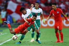 Indonesia và Singapore cầm chân nhau sau trận đấu thừa các pha vào bóng nguy hiểm