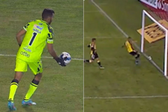 VIDEO: Quá ham ghi bàn, cầu thủ Nam Mỹ cướp siêu phẩm của thủ môn đội nhà một cách 'trắng trợn'