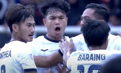 VIDEO: Cầu thủ Campuchia đánh đầu đẳng cấp ngang Ivan Perisic, Indonesia hoảng hồn khi bị gỡ hòa