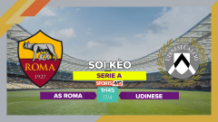 Soi kèo AS Roma vs Udinese, 1h45 ngày 17/4/2023