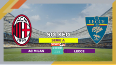 Soi kèo AC Milan vs Lecce, 23h00 ngày 23/4/2023