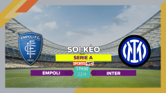 Soi kèo Empoli vs Inter, 17h30 ngày 23/4/2023