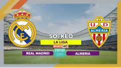 Soi kèo Real Madrid vs Almeria, 23h30 ngày 29/4/2023