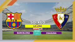 Soi kèo Barcelona vs Osasuna, 0h30 ngày 3/5/2023