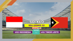 Soi kèo U22 Indonesia vs U22 Timor Leste, 16h00 ngày 7/5/2023