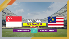 Soi kèo U22 Singapore vs U22 Malaysia, 16h00 ngày 11/5/2023