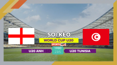 Soi kèo U20 Anh vs U20 Tunisia, 1h00 ngày 23/5/2023