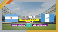 Soi kèo U20 Argentina vs U20 Guatemala, 4h00 ngày 24/5/2023