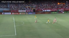 VIDEO: Trọng tài bắt việt vị gây tranh cãi, CLB SLNA 'mất trắng' bàn thắng trước CAHN?