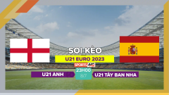Soi kèo U21 Anh vs U21 Tây Ban Nha, 23h00 ngày 8/7/2023