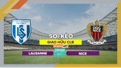 Soi kèo Lausanne vs Nice, 21h30 ngày 14/7/2023