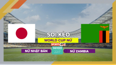 Soi kèo Nữ Nhật Bản vs Nữ Zambia, 14h00 ngày 22/7/2023