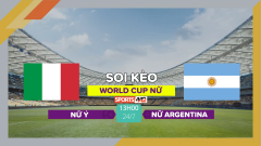 Soi kèo Nữ Ý vs Nữ Argentina, 13h00 ngày 24/7/2023