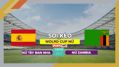 Soi kèo Nữ Tây Ban Nha vs Nữ Zambia, 14h30 ngày 26/7/2023