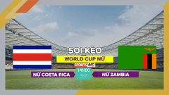 Soi kèo Nữ Costa Rica vs Nữ Zambia, 14h00 ngày 31/7/2023