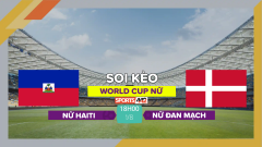 Soi kèo Nữ Haiti vs Nữ Đan Mạch, 18h00 ngày 1/8/2023