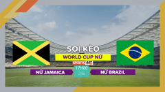 Soi kèo Nữ Jamaica vs Nữ Brazil, 17h00 ngày 2/8/2023