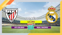 Soi kèo Athletic Bilbao vs Real Madrid, 2h30 ngày 13/8/2023