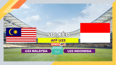 Soi kèo U23 Malaysia vs U23 Indonesia, 20h00 ngày 18/8/2023