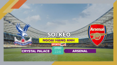 Soi kèo Crystal Palace vs Arsenal, 2h00 ngày 22/8/2023