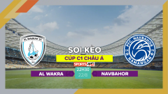 Soi kèo Al Wakra vs Navbahor Namangan, 22h30 ngày 22/8/2023