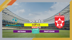 Soi kèo Astana vs Partizani, 21h00 ngày 24/8/2023
