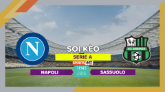 Soi kèo Napoli vs Sassuolo, 1h45 ngày 28/8/2023