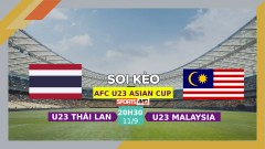 Soi kèo U23 Thái Lan vs U23 Malaysia, 20h30 ngày 12/9/2023