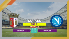 Soi kèo Braga vs Napoli, 2h00 ngày 21/9/2023