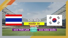 Soi kèo U23 Thái Lan vs U23 Hàn Quốc, 18h30 ngày 21/09/2023