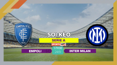 Soi kèo Empoli vs Inter Milan, 17h30 ngày 24/9/2023