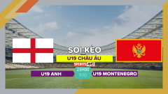 Soi kèo U19 Anh vs U19 Montenegro, 23h00 ngày 11/10/2023