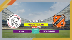 Soi kèo Ajax vs Volendam, 2h00 ngày 3/11/2023